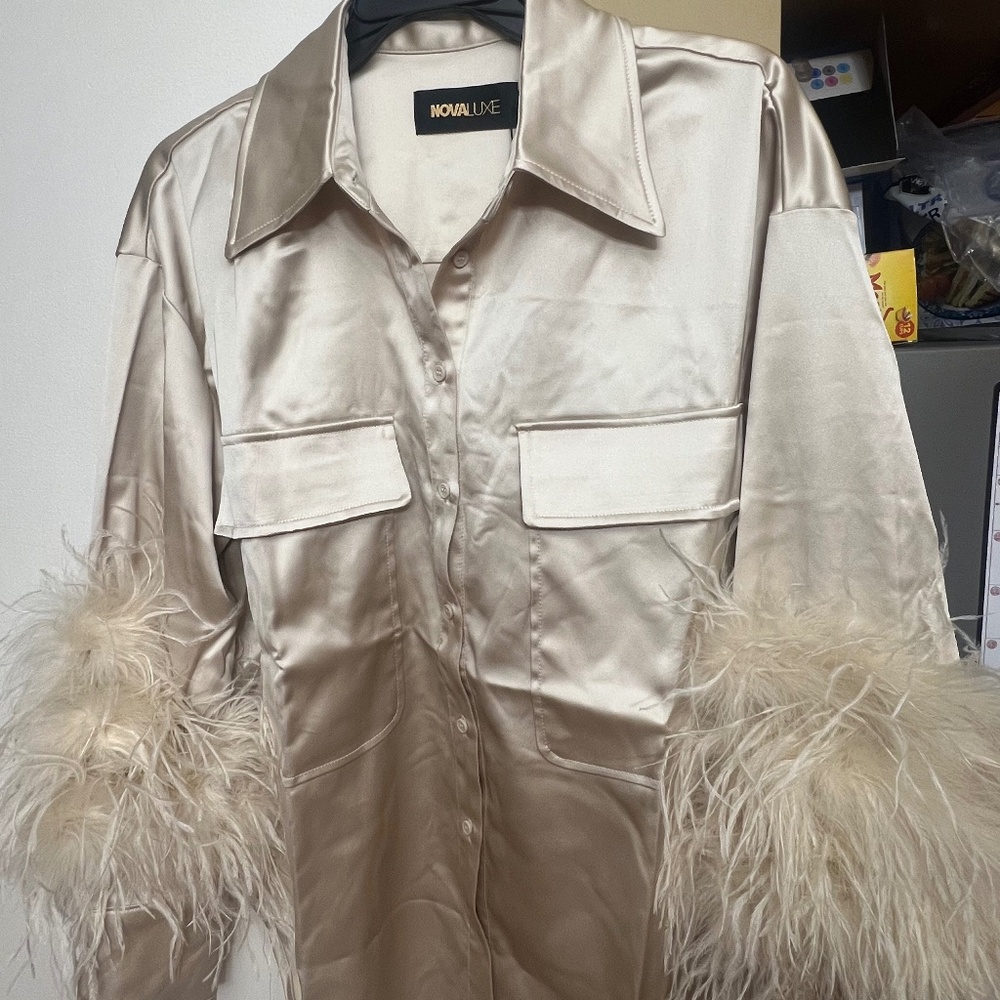 Fashion Nova Champagne Blouse